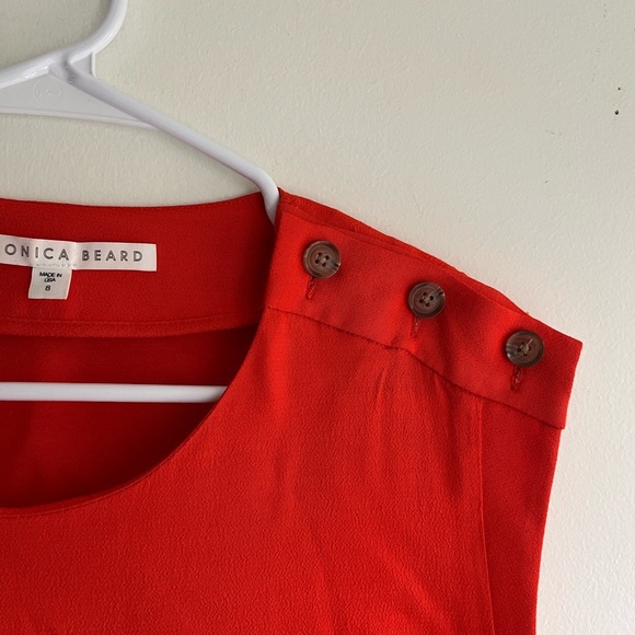 VERONICA BEARD Yadira Orange Romper Size 8 - Picture 8 of 10